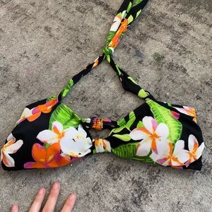 Vintage tropical bikini top